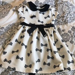 Cute little black and white dress for little girls